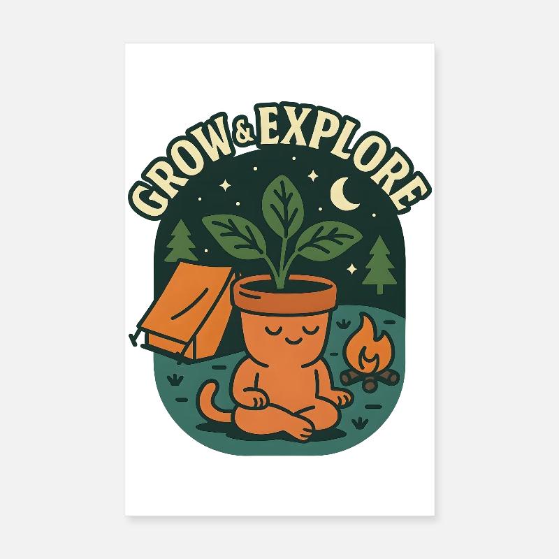Grandir et explorer Poster 20 x 30 cm