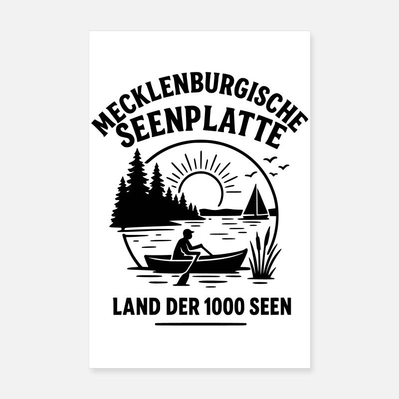 Mecklenburg Lake District Poster 8" x 12" (20x30 cm)