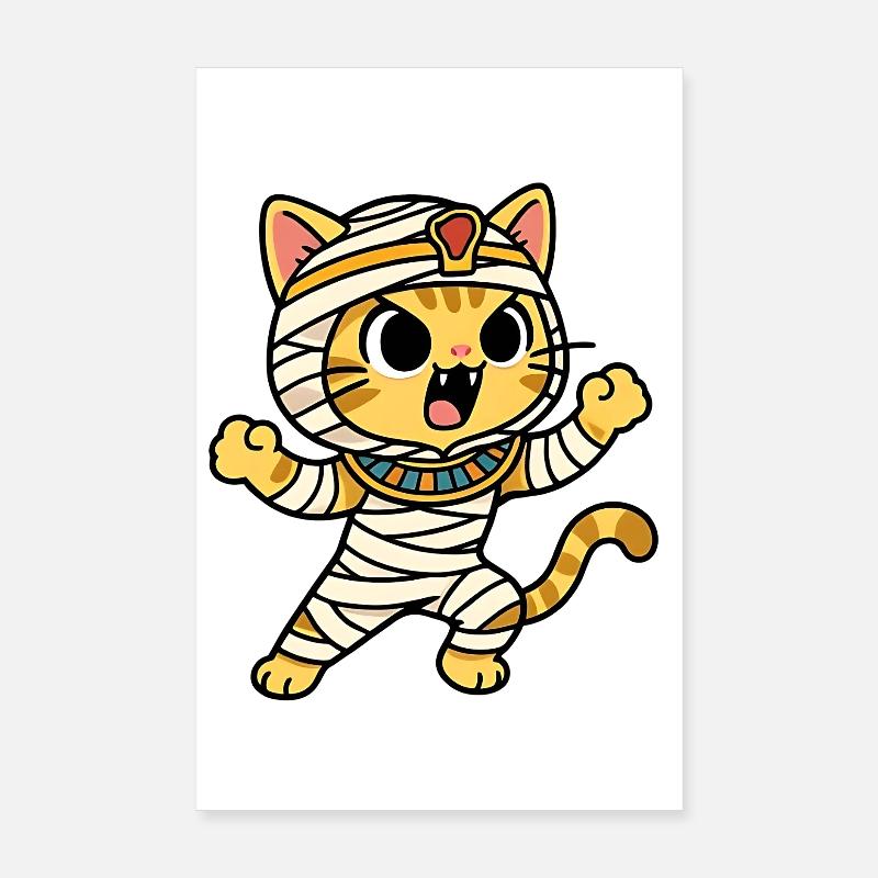 Chat Momie Bandage Aventure Poster 20 x 30 cm