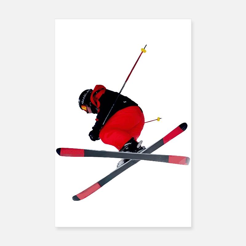 Skieur Poster 20 x 30 cm