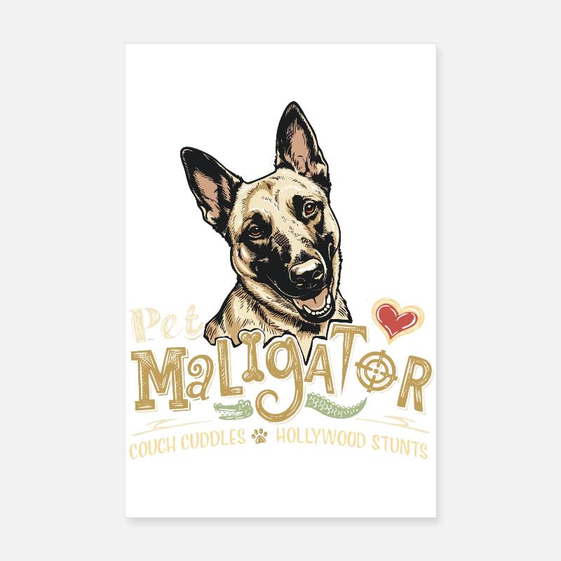 Maligator Belge Petit Chien Trick Poster 20 x 30 cm