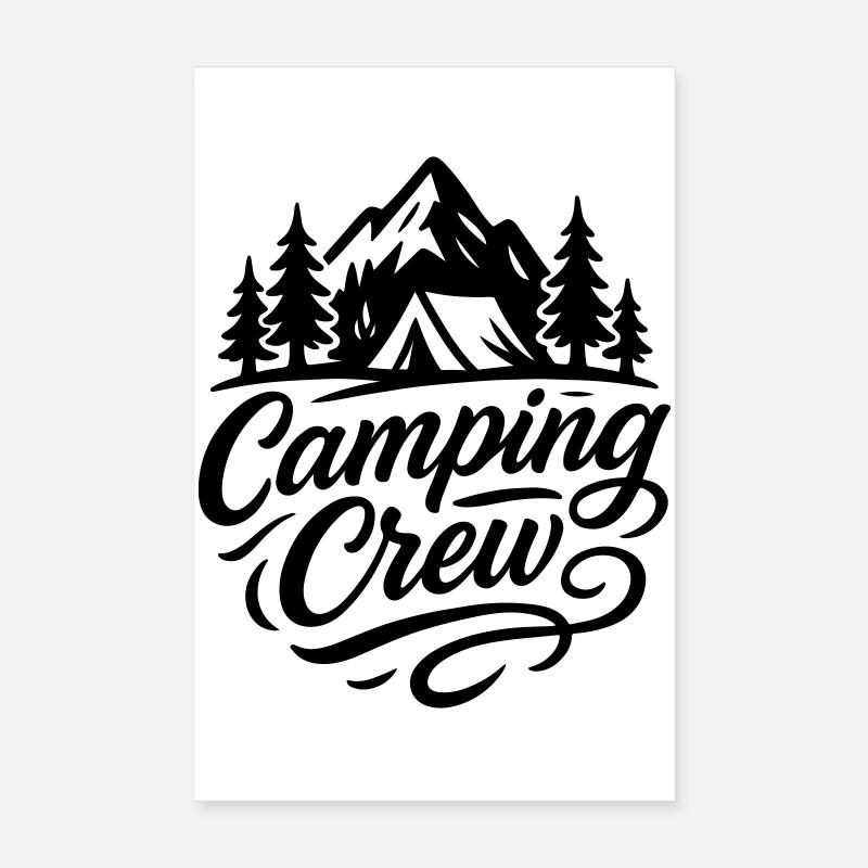 Équipe de camping Poster 20 x 30 cm