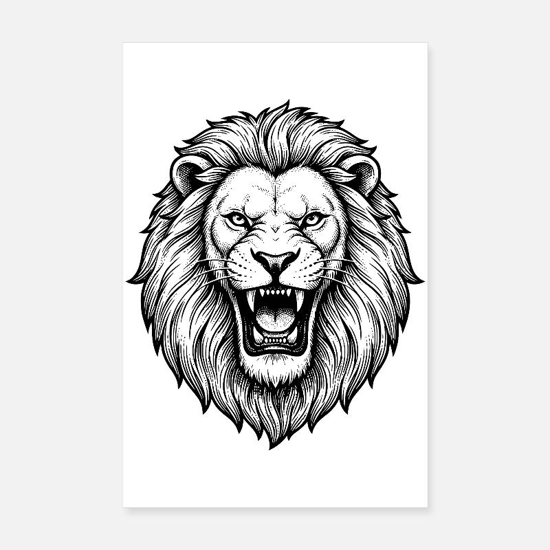 Lion Poster 20 x 30 cm