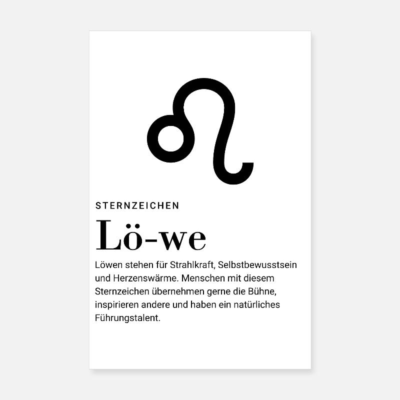 Signe du zodiaque Lion Poster 20 x 30 cm