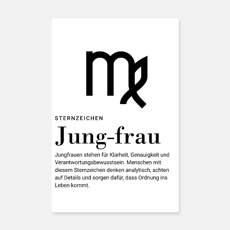 Sternzeichen Jungfrau  Poster 20x30 cm