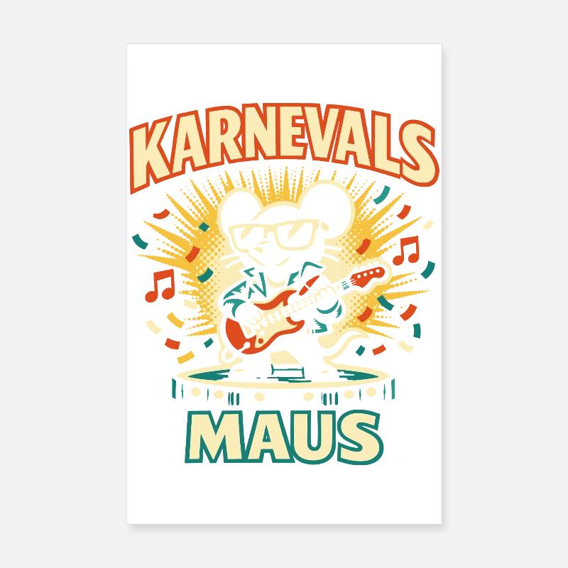 Cadeau de parfum Mouse Rock Carnival Cute Poster 20 x 30 cm