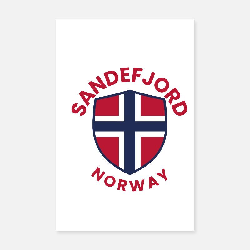 Bouclier de Norvège de Sandefjord Poster 20 x 30 cm