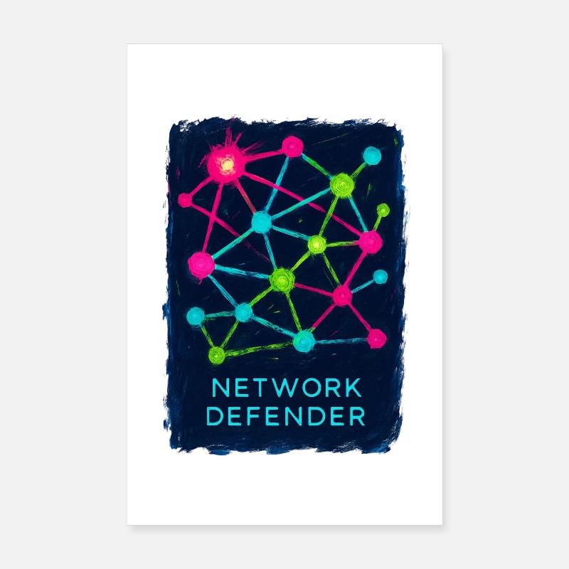 Network and Cyber Security Defender Poster 8" x 12" (20x30 cm)
