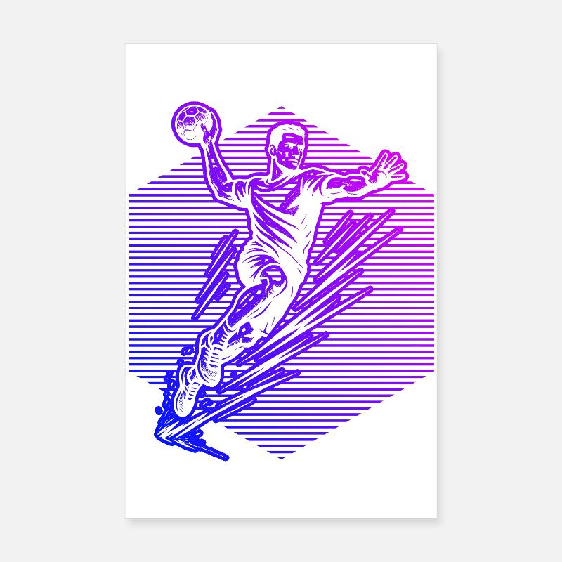 Clear handball message for men Poster 8" x 12" (20x30 cm)