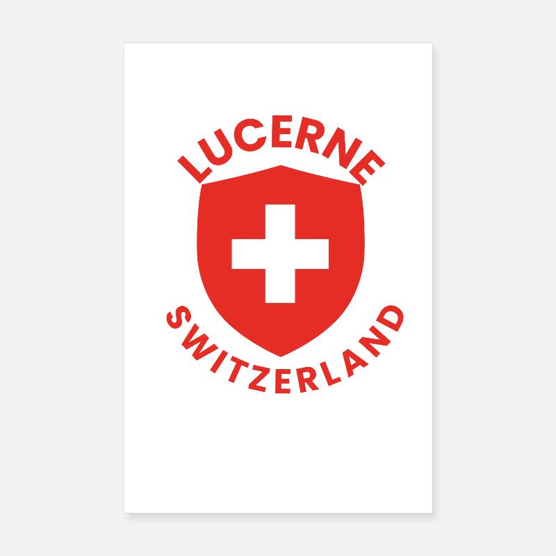 Luzerner Schilddesign Schweiz Poster 20x30 cm