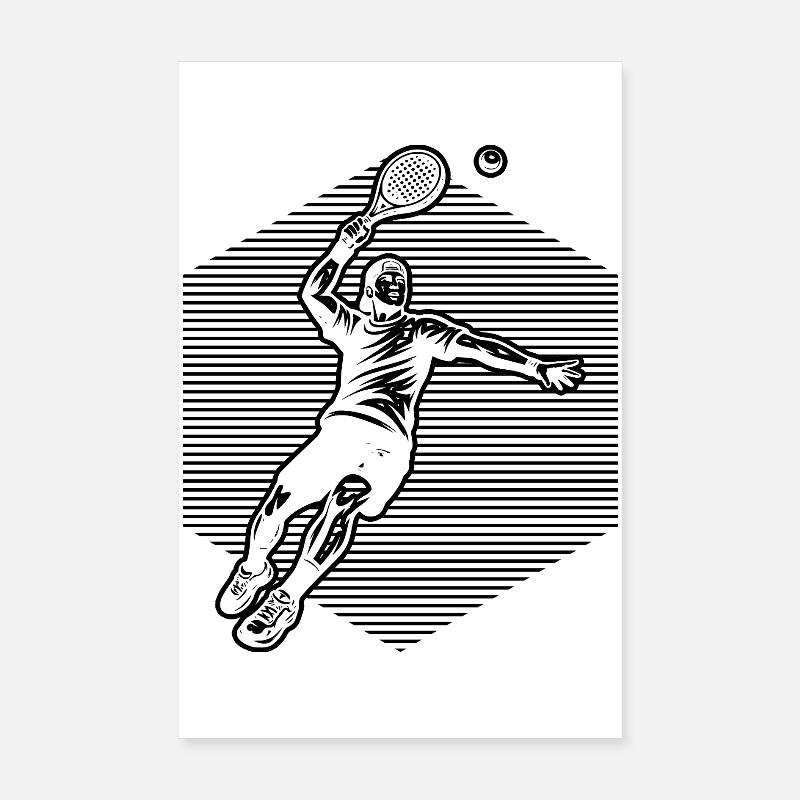 Motif classique du padel Poster 20 x 30 cm