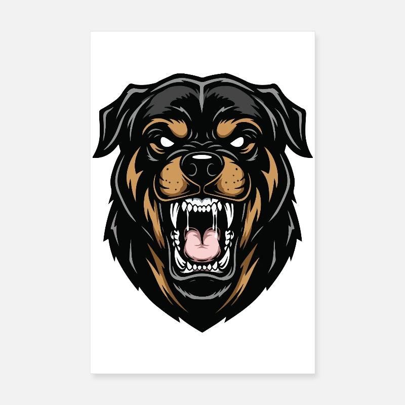 Rottweiler Alpha Chien Gardien Force Poster 20 x 30 cm