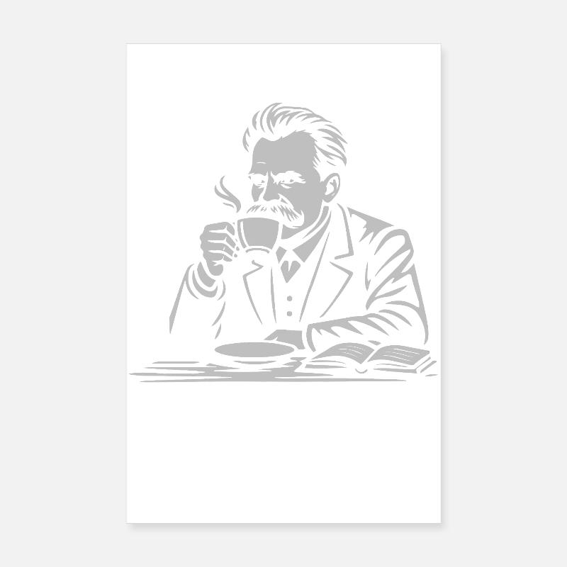 Nietzsche-Kaffeeporträt Poster 20x30 cm