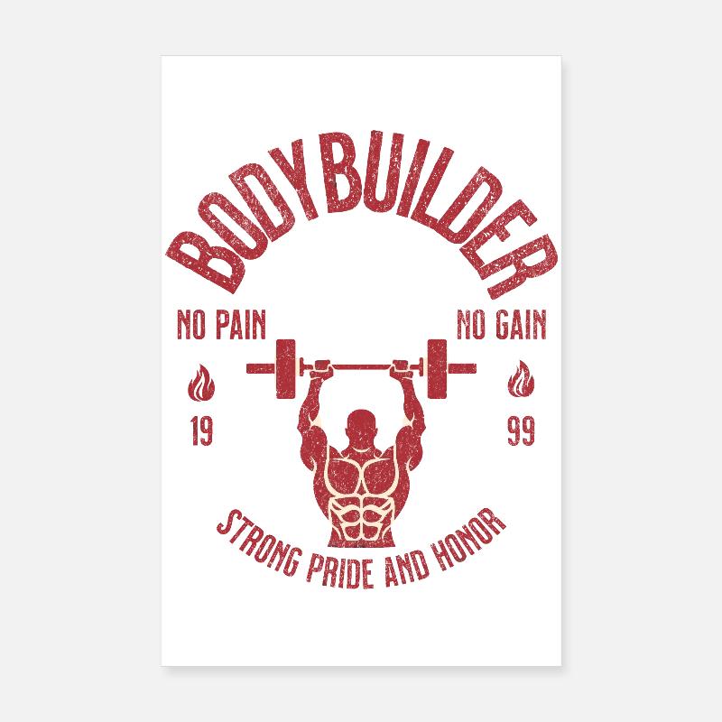 Mode de vie de bodybuilder – Force et puissance musculaire Poster 20 x 30 cm