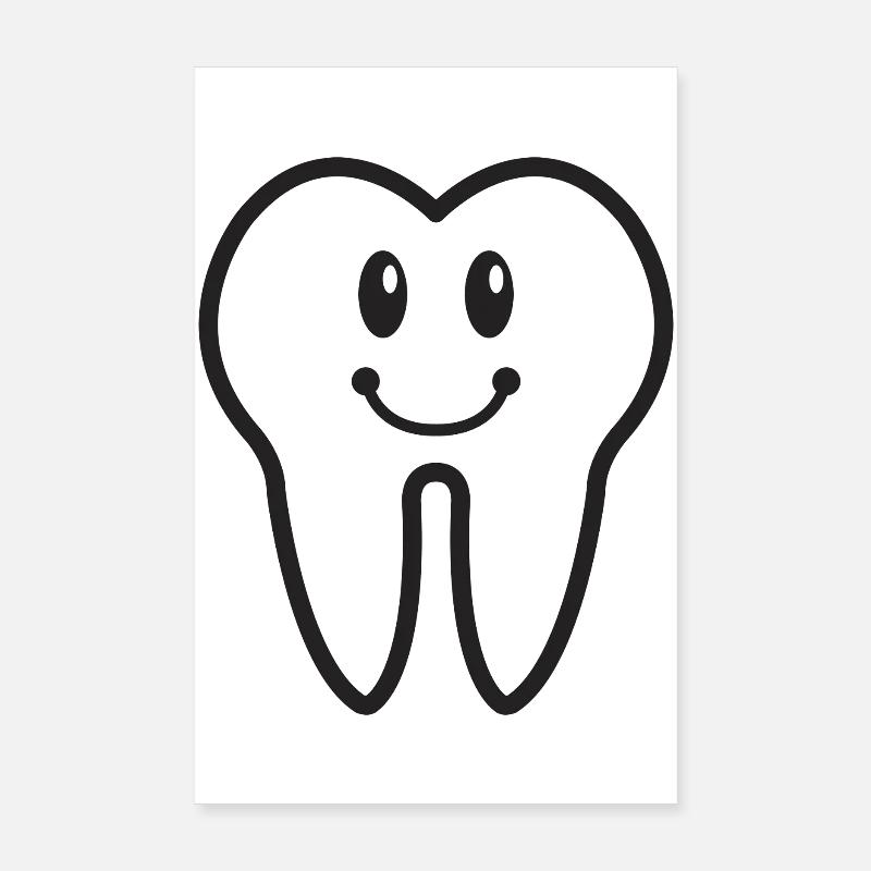 Sourire dent Poster 20 x 30 cm