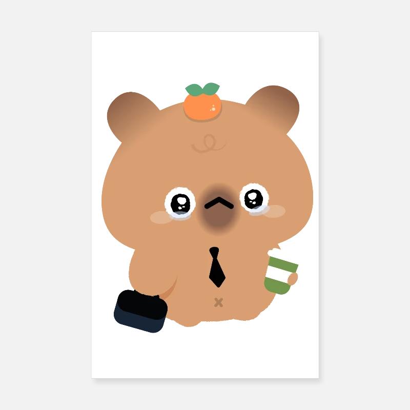 Kaffee-Kapybara Poster 20x30 cm