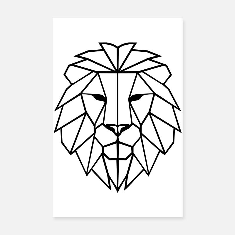 Löwe Polygon Poster 20x30 cm