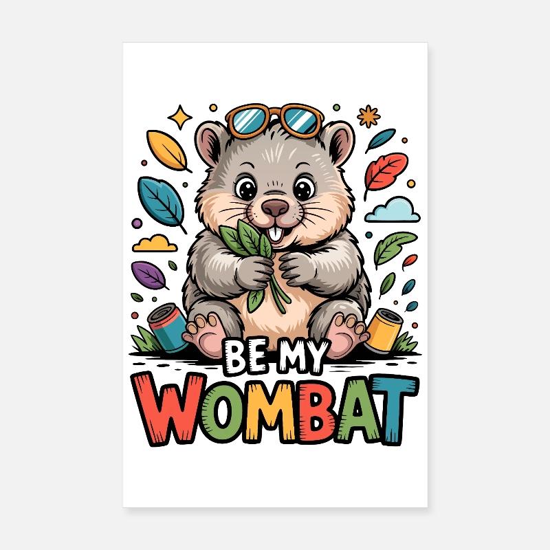 Be My Wombat : Beauté du design Poster 20 x 30 cm