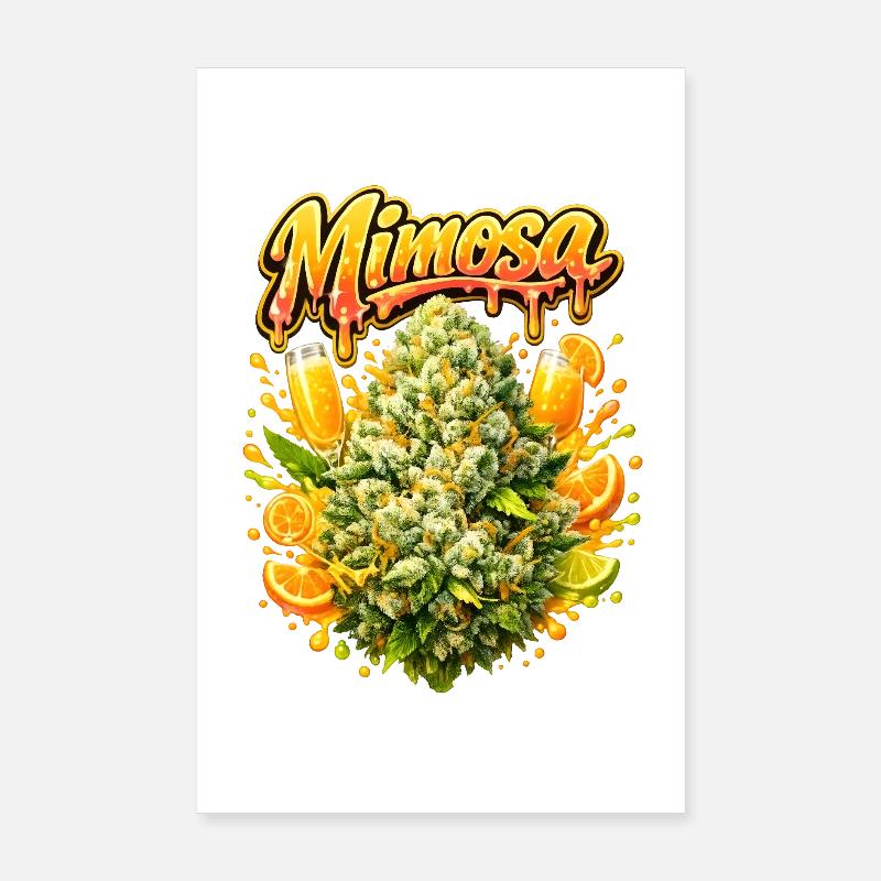Mimosa Graffiti Print Poster 20 x 30 cm