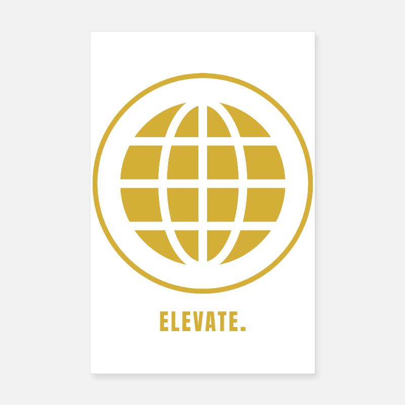 ELEVATE. Success Edition | Gold Mindset Design Poster 20 x 30 cm