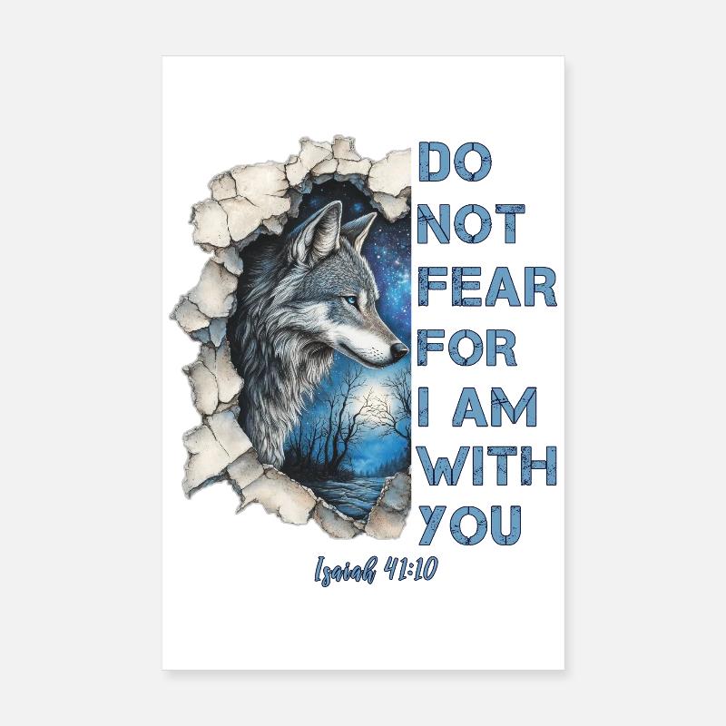 Wolf Christliches Zitat Poster 20x30 cm