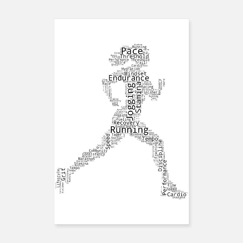 Gift idea for a running with running Poster 8" x 12" (20x30 cm)