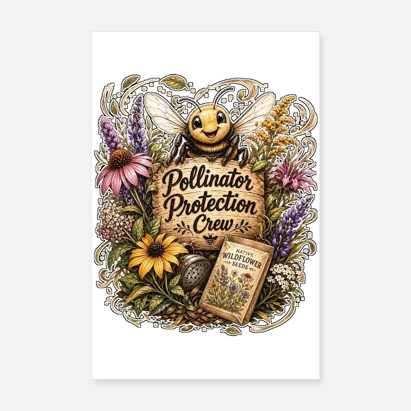 Pollinator Protection Crew Poster 8" x 12" (20x30 cm)