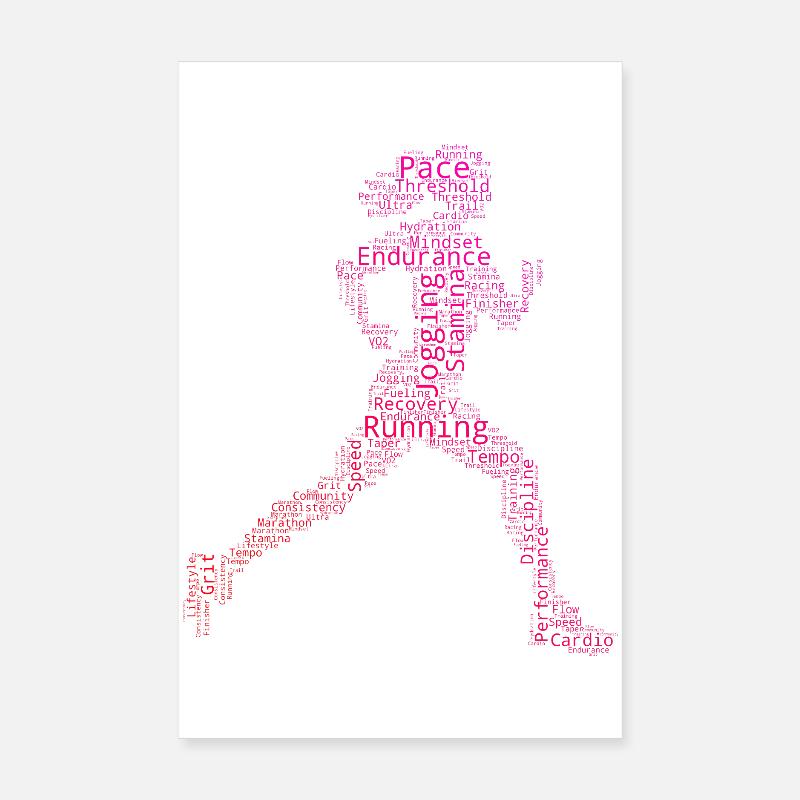 Geschenkidee für eine Running mit Running Poster 20x30 cm