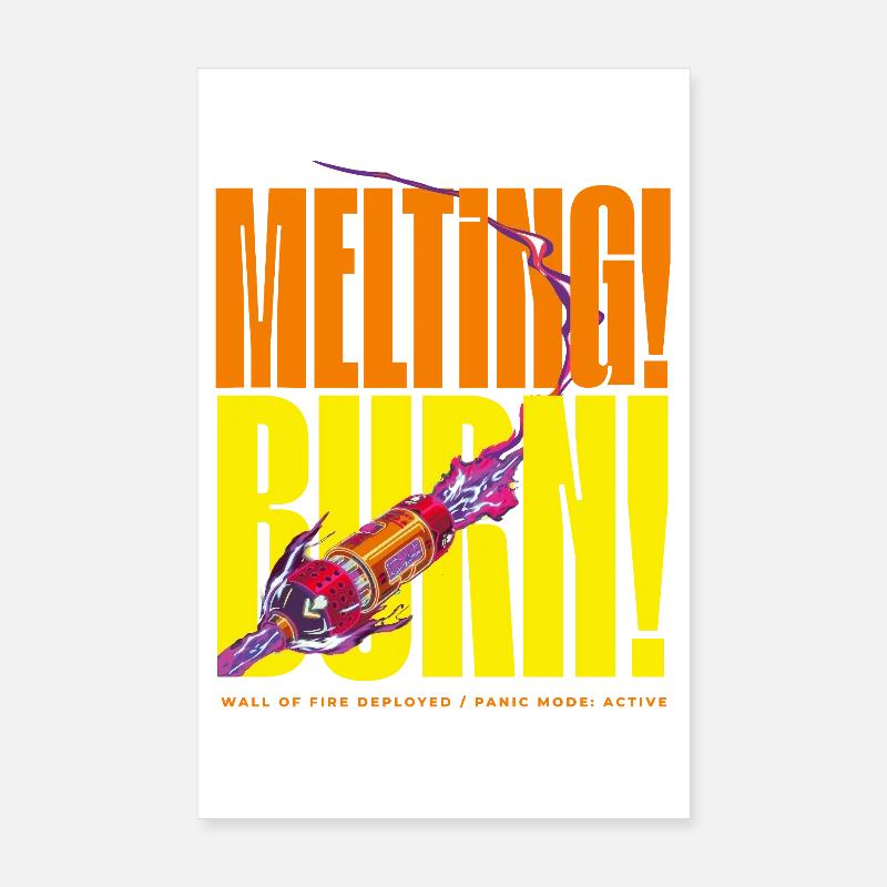 MELTING! Wall Of Fire Poster 8" x 12" (20x30 cm)