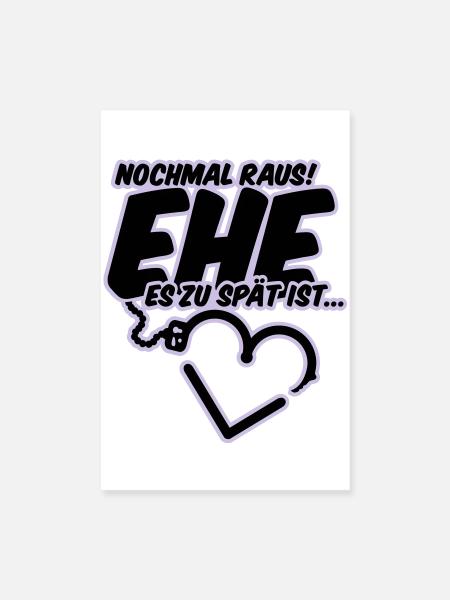 bachelor party wedding shower wedding - Poster 8" x 12" (20x30 cm) - white - Front