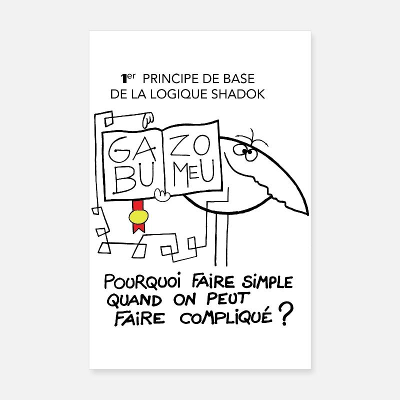 Principle Shadok Poster 8" x 12" (20x30 cm)