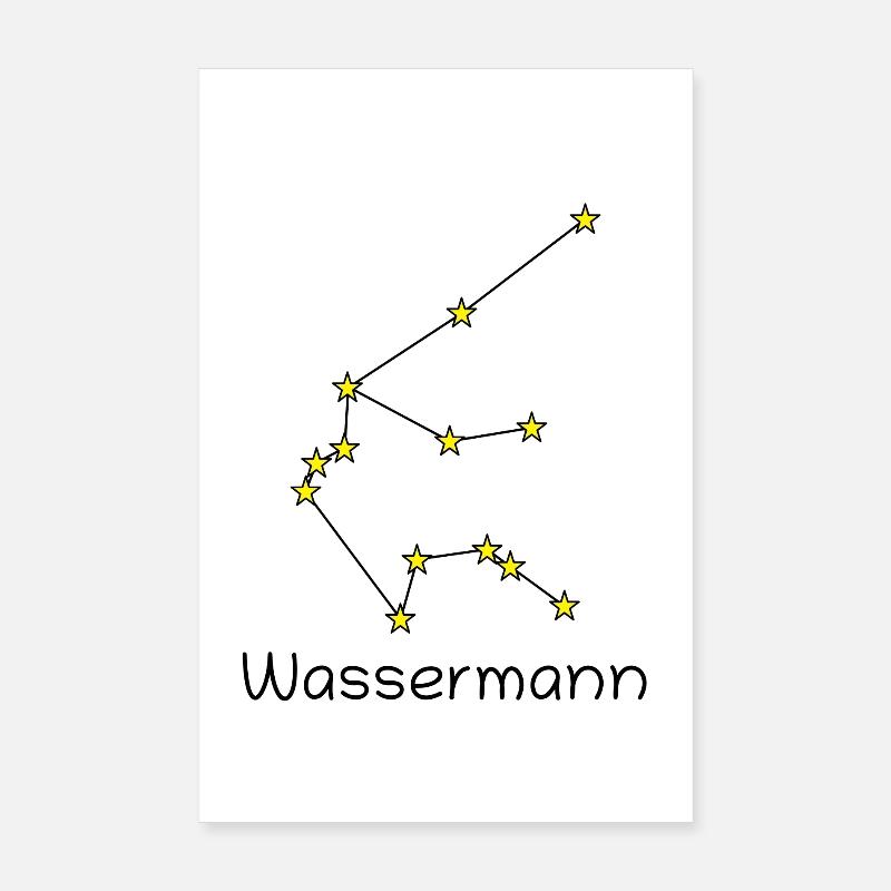 Sternzeichen Wassermann Poster 20x30 cm