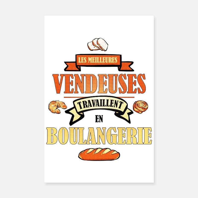 Vendeuse boulangerie Poster 20 x 30 cm