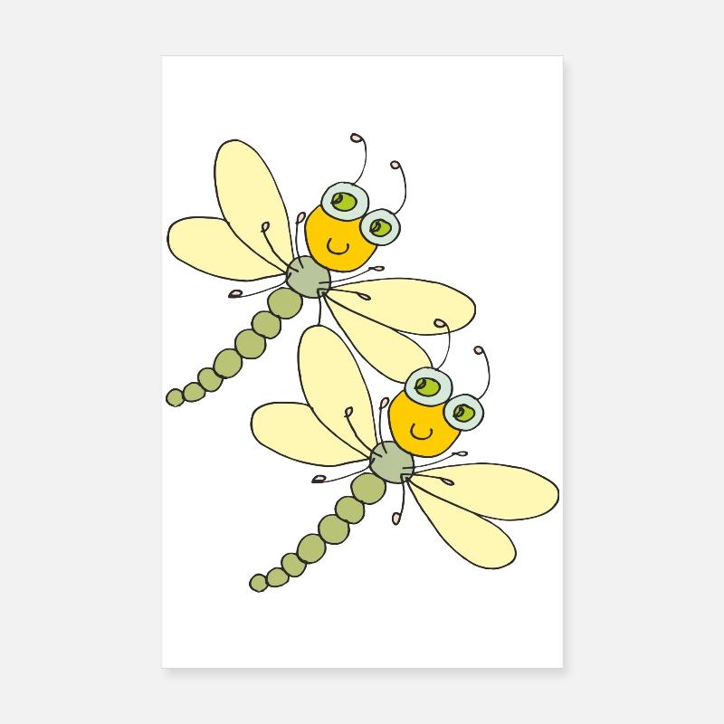 les sœurs libellules Poster 20 x 30 cm