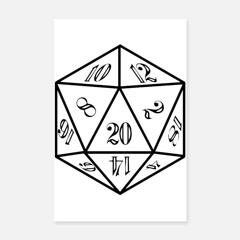 D20 Bad Sample RPG Dice Saying Poster 8" x 12" (20x30 cm)