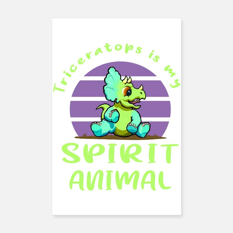 Triceratops Poster 8" x 12" (20x30 cm)