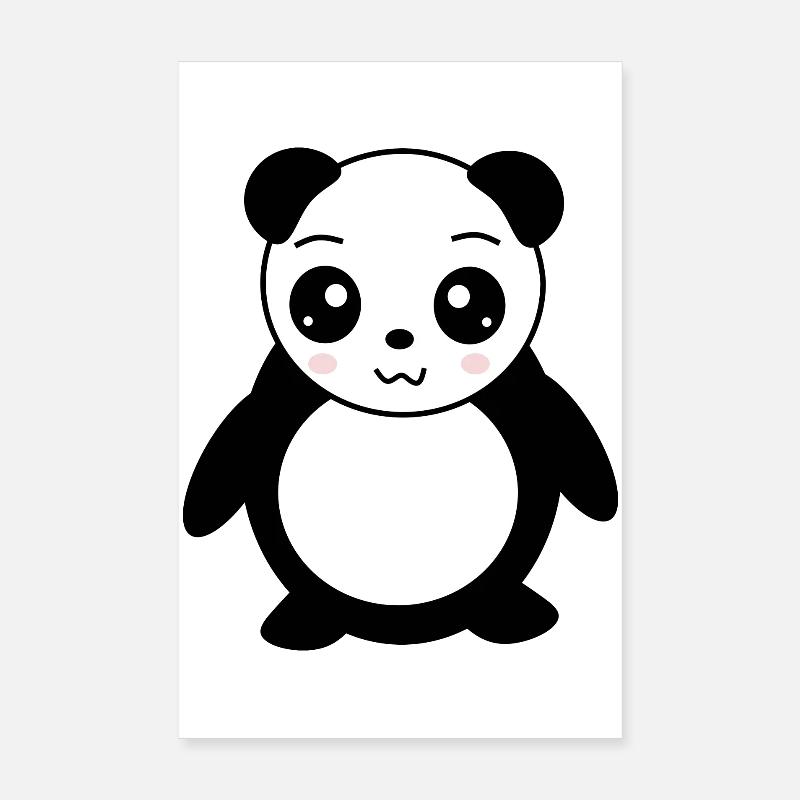 Panda Pandabär Bär Bärchen Gesicht Augen cute Poster 20x30 cm