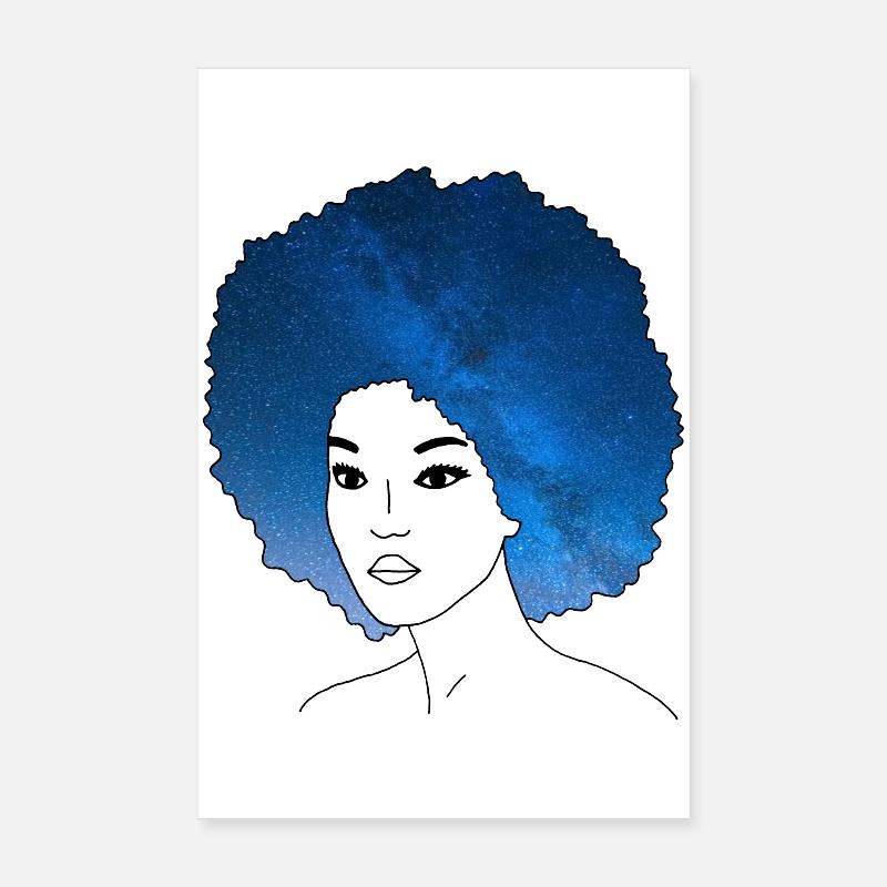 Chevelure étoilée Poster 20 x 30 cm