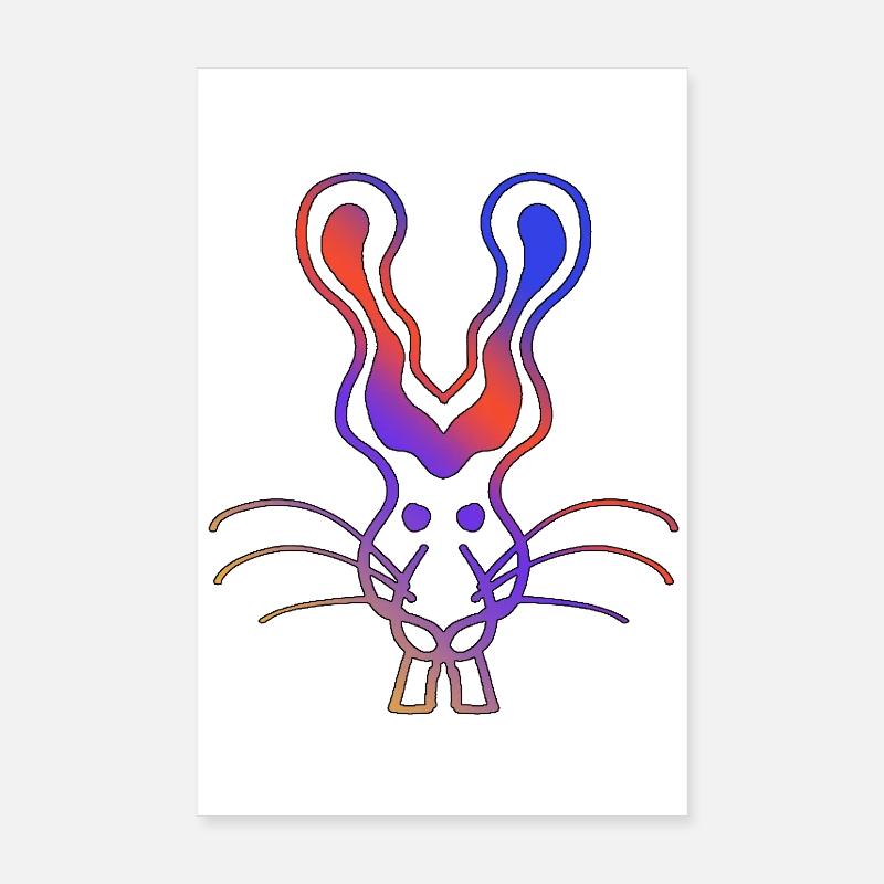 Angry Rabbit Poster 20x30 cm