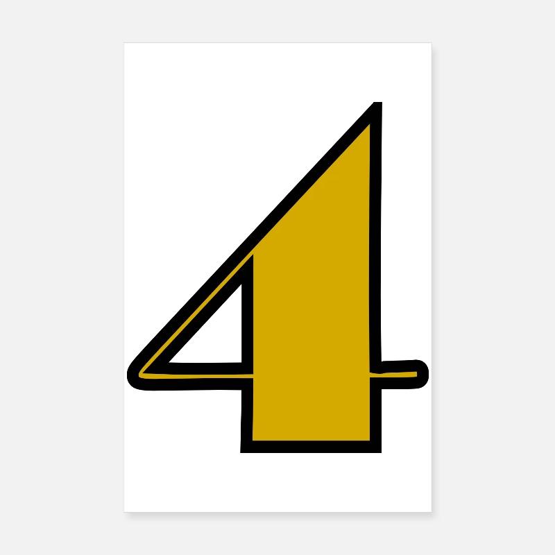 4.4 YEARS,4TH BIRTHDAY,4 YEARS,FOUR Poster 8" x 12" (20x30 cm)