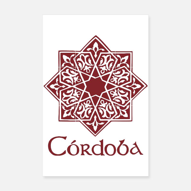 Cordoue 2 (rouge) - Poster 20 x 30 cm - blanc