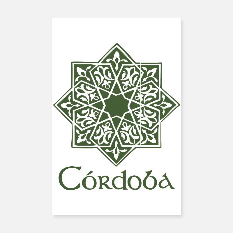 Córdoba 2 (grün) - Poster 20x30 cm - Weiß