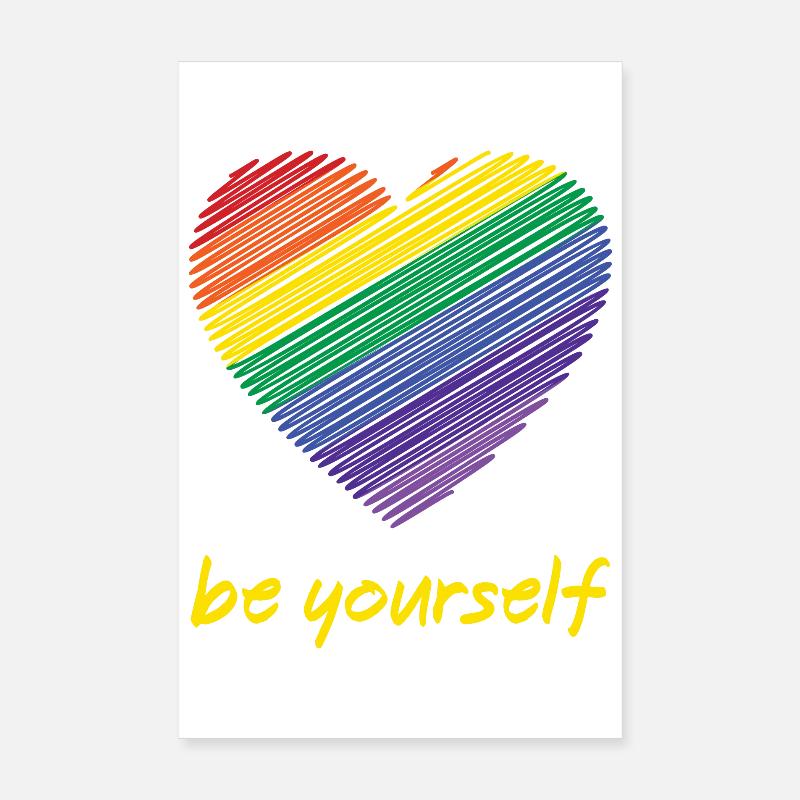 Pride Month LGBTQ - Be Yourself Poster 8" x 12" (20x30 cm)