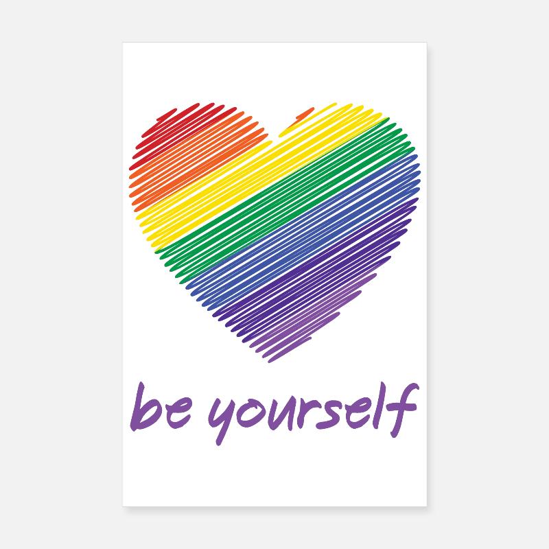 Pride Month LGBTQ - Sei du selbst Poster 20x30 cm