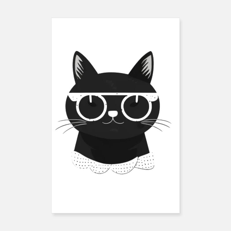 cooles Katzengesicht mit sonnenbrille Poster 20x30 cm