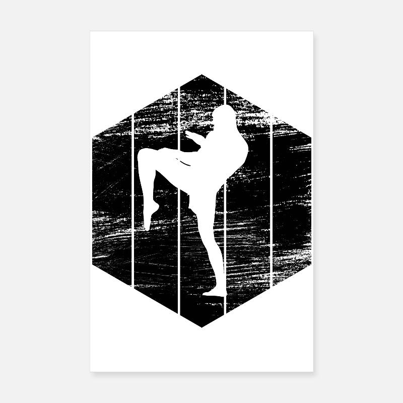 Kickboxing Sketch Poster 8" x 12" (20x30 cm)