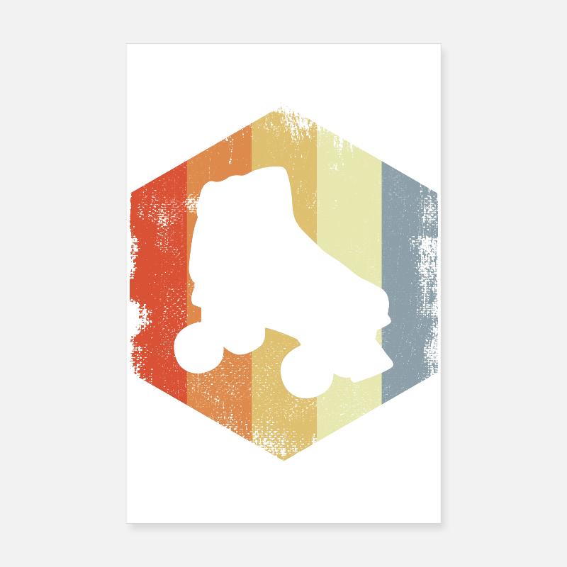 Retro roller skates Poster 8" x 12" (20x30 cm)