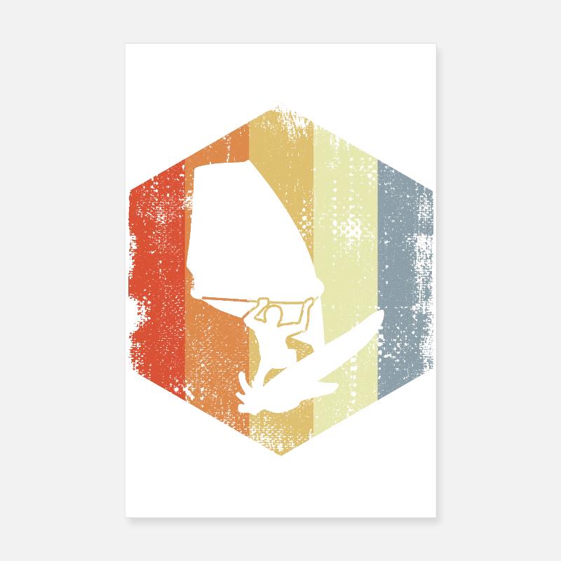 Dessin de planche à voile Poster 20 x 30 cm