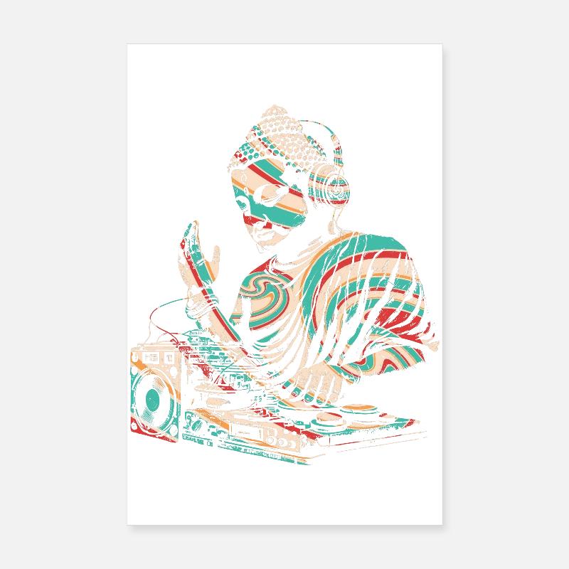 DJ Buddha Poster 8" x 12" (20x30 cm)