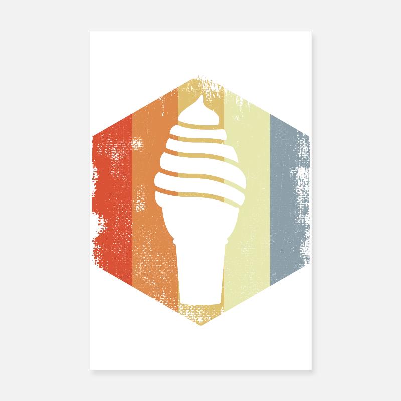 Crème glacée molle vintage Poster 20 x 30 cm